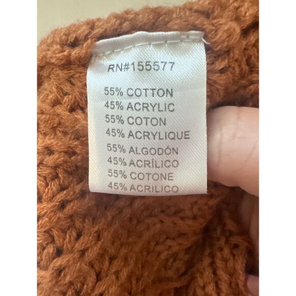 Miracle Multicolor Block Stripe Chunky Knit Fray Boho Sweater - Picture 7 of 7